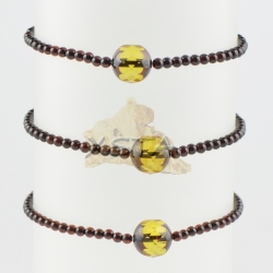 Amber bracelet Small bracelet cherry color